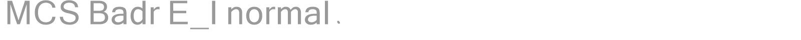 MCS Badr E_I normal. font preview